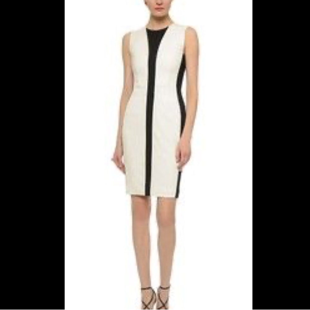 NARCISO RODRIGUEZ Black & White Colorblock Sheath Dress
Size 42 USA SIZE 10